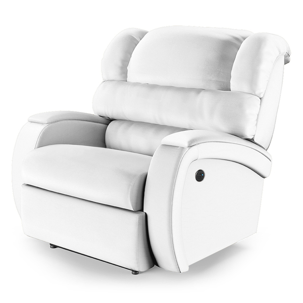 Poltrona Do Papai Reclinável Napoli Power Touch Usb Pu Branco