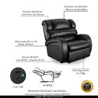 Poltrona Do Papai Reclinável Napoli Power Touch Usb Pu Brilho