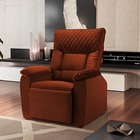 Poltrona Do Papai Reclinável Ocre Em Veludo Clyde