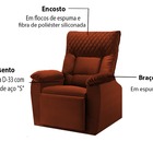 Poltrona Do Papai Reclinável Ocre Em Veludo Clyde