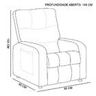 Poltrona Do Papai Reclinavel Omega Suede Pena Marrom D'rossi