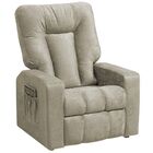 Poltrona Do Papai Reclinável Pallas Mx5 Suede Pena Bege B-374