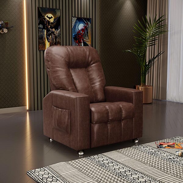 Poltrona Do Papai Reclinável Para Cinema Sora Pu Brilho Fh1 -