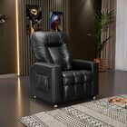 Poltrona Do Papai Reclinável Para Cinema Sora Pu Preto Brilho