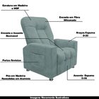 Poltrona Do Papai Reclinável Para Cinema Sora Veludo Fh1 - D'