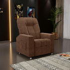 Poltrona Do Papai Reclinável Para Cinema Sora Veludo Terracot