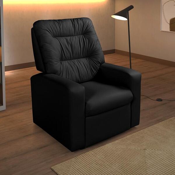 Poltrona Do Papai Reclinável Paris Corano Preto