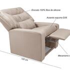 Poltrona Do Papai Reclinável Paris Suede Areia