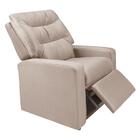 Poltrona Do Papai Reclinável Paris Suede Areia