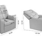 Poltrona Do Papai Reclinável Paris Suede Nude