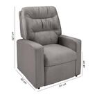 Poltrona Do Papai Reclinável Paris Suede Nude