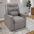 Poltrona Do Papai Reclinável Paris Suede Nude