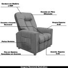 Poltrona Do Papai Reclinável Pequim Linho Cinza G23 - Gran Be