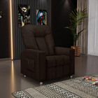 Poltrona Do Papai Reclinável Pequim Pu Marrom G23 - Gran Belo