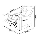 Poltrona Do Papai Reclinável Pequim Pu Preto G23 - Gran Belo