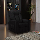 Poltrona Do Papai Reclinável Pequim Pu Preto G23 - Gran Belo