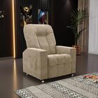 Poltrona Do Papai Reclinável Pequim Suede Bege G23 - Gran Belo