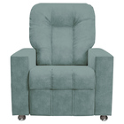 Poltrona Do Papai Reclinável Pequim Veludo Azul Claro G23 - G