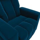 Poltrona Do Papai Reclinável Pequim Veludo Azul Marinho G23 -