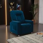 Poltrona Do Papai Reclinável Pequim Veludo Azul Marinho G23 -