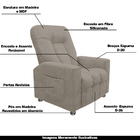 Poltrona Do Papai Reclinável Pequim Veludo Capuccino G23 - Gr