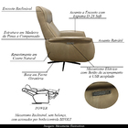 Poltrona Do Papai Reclinável Power Elétrica Conde Giratória C