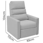 Poltrona Do Papai Reclinável Ravena Corano Branco - Speciale