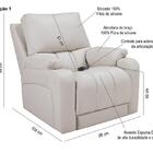 Poltrona Do Papai Reclinável Ravenna Zero Wall Corano Gelo