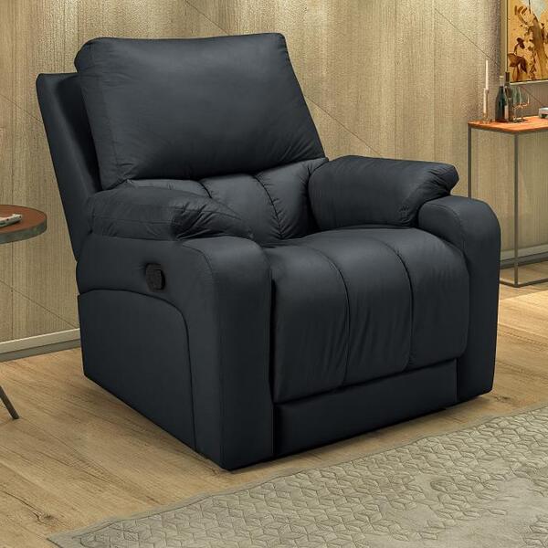 Poltrona Do Papai Reclinável Ravenna Zero Wall Corano Preto