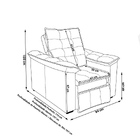 Poltrona Do Papai Reclinável Retrátil Roma Veludo Marrom - Lo