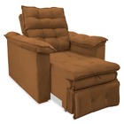 Poltrona Do Papai Reclinável Retrátil Roma Veludo Terracota -