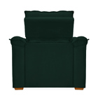 Poltrona Do Papai Reclinável Retrátil Roma Veludo Verde Escur