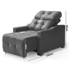 Poltrona Do Papai Reclinável Retrátil Suede Cinza