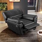 Poltrona Do Papai Reclinável Retrátil Taty D05 Corano Preto -