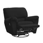 Poltrona Do Papai Reclinável Retrátil Taty Suede D05 Preto