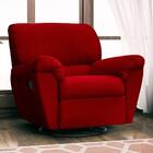 Poltrona Do Papai Reclinável Retrátil Taty Suede Vermelho