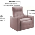 Poltrona Do Papai Reclinável Rosé Em Veludo Vecchio