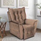 Poltrona Do Papai Reclinável Ruthi Veludo L05 - D'rossi - Kaki