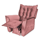 Poltrona Do Papai Reclinável Ruthi Veludo L05 - D'rossi - Rosa