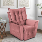 Poltrona Do Papai Reclinável Ruthi Veludo L05 - D'rossi - Rosa