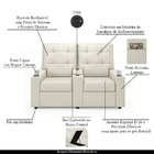 Poltrona Do Papai Reclinável Sala De Cinema Movie 2 Lugares M