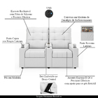 Poltrona Do Papai Reclinável Sala De Cinema Movie 2 Lugares M