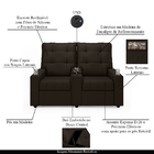 Poltrona Do Papai Reclinável Sala De Cinema Movie 2 Lugares M