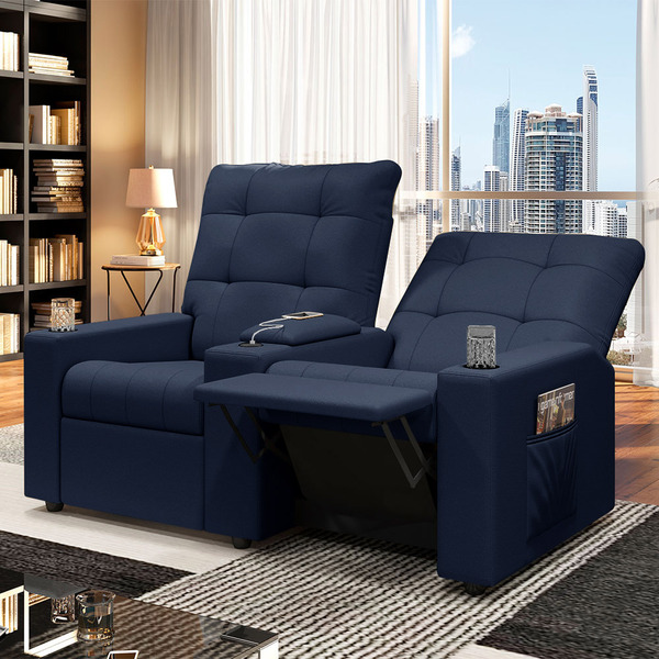 Poltrona Do Papai Reclinável Sala De Cinema Movie 2 Lugares M