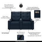 Poltrona Do Papai Reclinável Sala De Cinema Movie 2 Lugares M