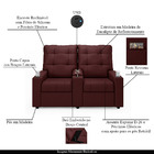 Poltrona Do Papai Reclinável Sala De Cinema Movie 2 Lugares M