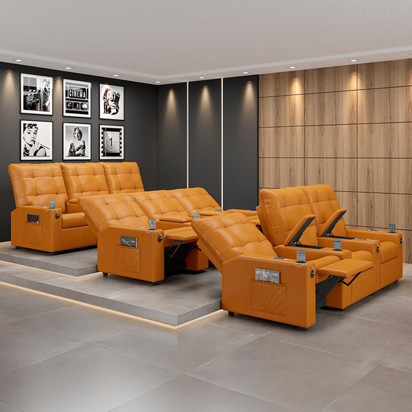 Poltrona Do Papai Reclinável Sala De Cinema Movie 3 Lugares M