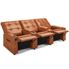 Poltrona Do Papai Reclinável Sala De Cinema Movie 3 Lugares M