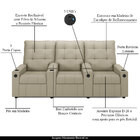 Poltrona Do Papai Reclinável Sala De Cinema Movie 3 Lugares M