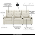 Poltrona Do Papai Reclinável Sala De Cinema Movie 3 Lugares M